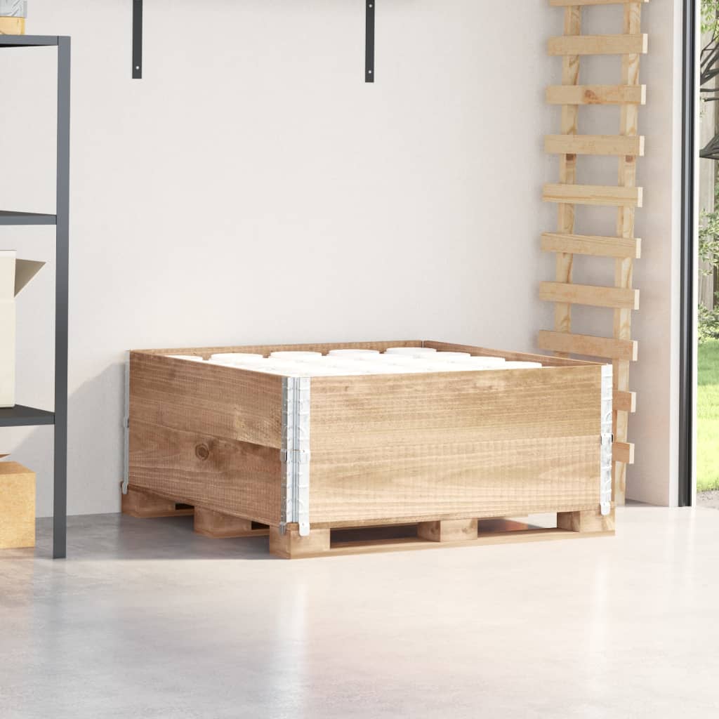 Κολάρα Παλέτας 2 τεμ. 100x100 εκ. από Μασίφ Ξύλο Πεύκου