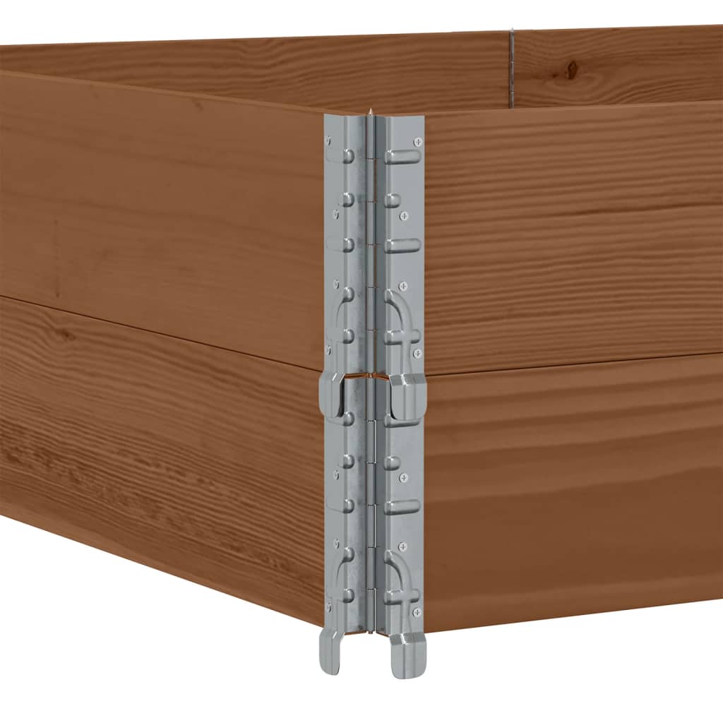 Κολάρα Παλέτας 2 τεμ. Καφέ 150x100 εκ. από Μασίφ Ξύλο Πεύκου - Pakobazaar