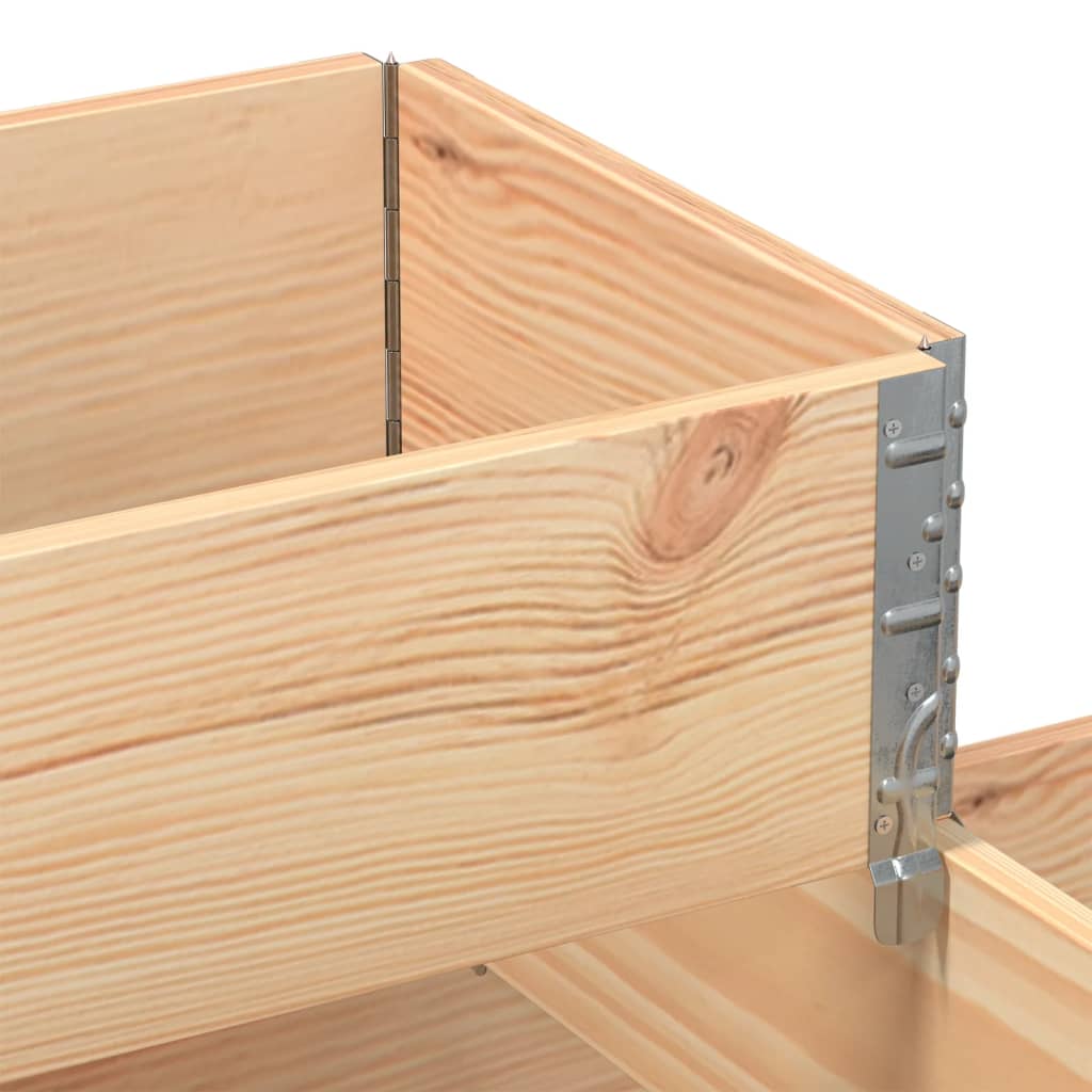 Ζαρντινιέρα Υπερυψωμένη 3 Επιπέδων 120x80 εκ. Μασίφ Ξύλο Πεύκου