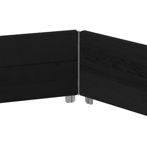 Ζαρντινιέρα Εξάγωνη Μαύρη 160x160 εκ. από Μασίφ Ξύλο Πεύκου