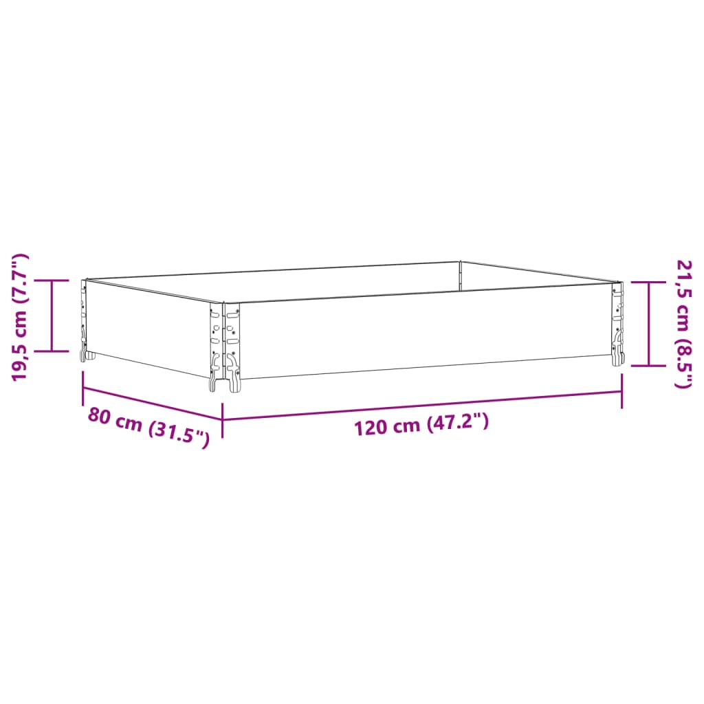 Ζαρντινιέρα Κήπου Κήπου 120 x 80 εκ. από Μασίφ Ξύλο Πεύκου