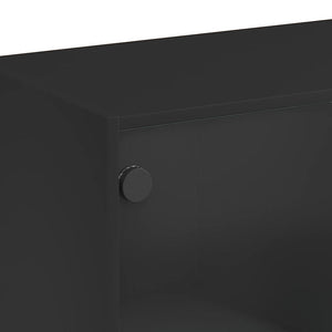 Συρταριέρα Μαύρη 102x37x75,5 εκ. από Επεξεργασμένο Ξύλο