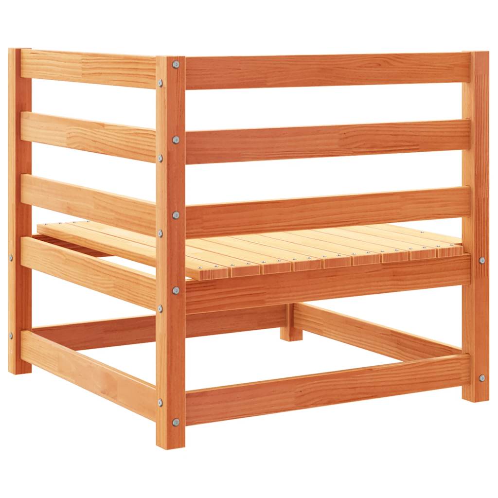 Σαλόνι Κήπου Σετ 8 Τεμαχίων Καφέ Κεριού από Μασίφ Ξύλο Πεύκου