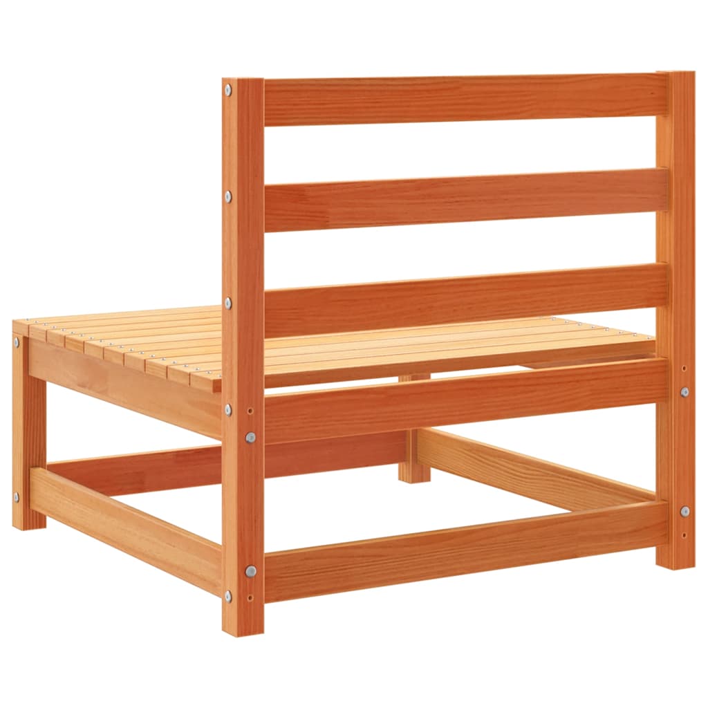 Σαλόνι Κήπου Σετ 8 Τεμαχίων Καφέ Κεριού από Μασίφ Ξύλο Πεύκου