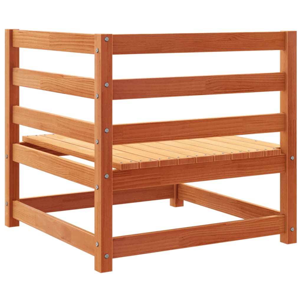 Σαλόνι Κήπου Σετ 8 Τεμαχίων Καφέ Κεριού από Μασίφ Ξύλο Πεύκου