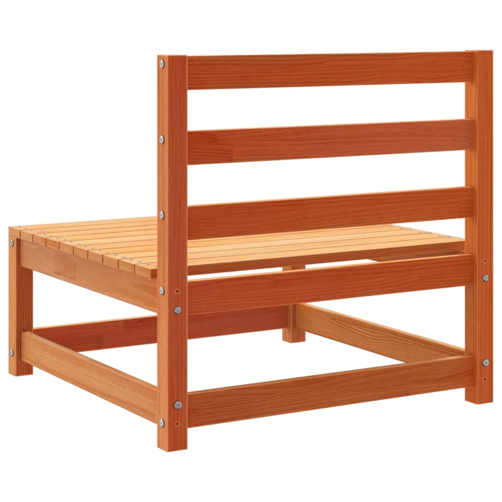 Σαλόνι Κήπου Σετ 8 Τεμαχίων Καφέ Κεριού από Μασίφ Ξύλο Πεύκου