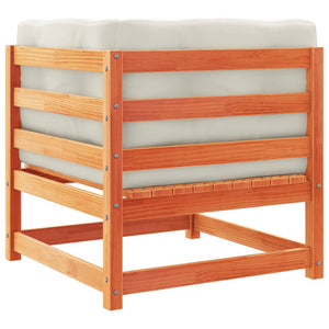 Καναπές Κήπου Σετ 8 τεμ. Καφέ Μασίφ Ξύλο Πεύκου με Μαξιλάρια