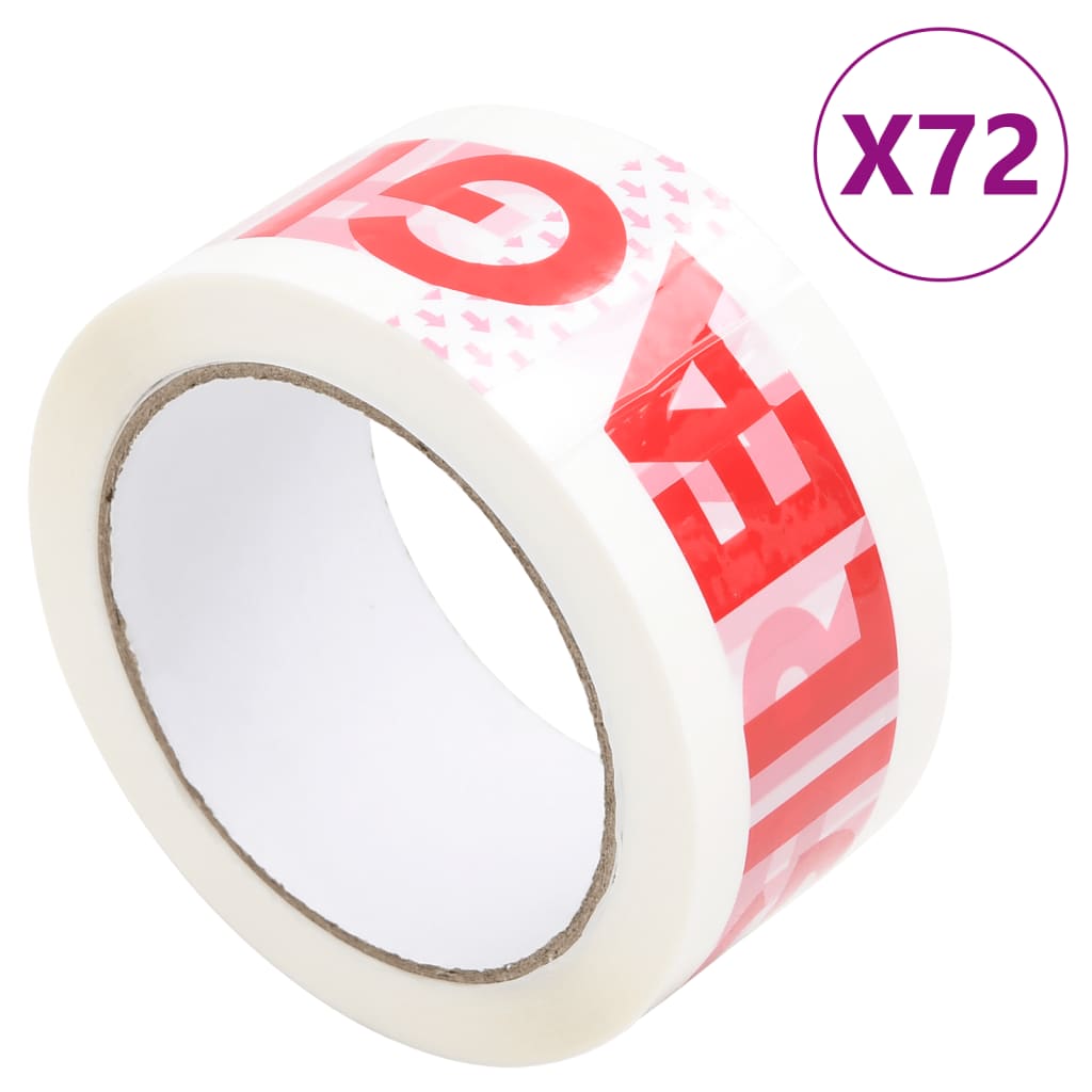 Ταινίες Συσκευασίας FRAGILE 72 τεμ. Λευκές 48 χιλ. x 66 μ.