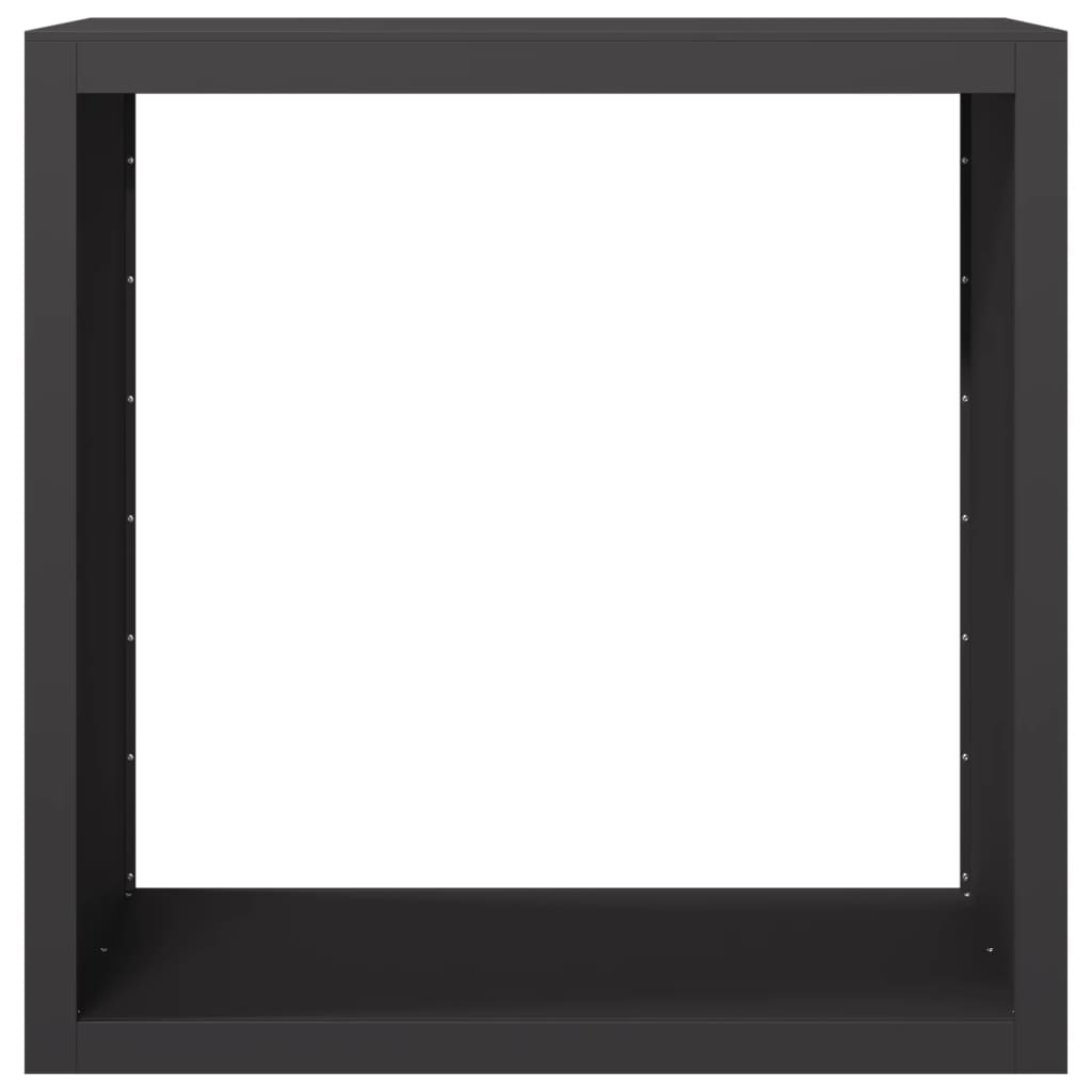 Ράφι Καυσόξυλων Μαύρο 100x40x100 εκ. Ατσάλινο - Pakobazaar