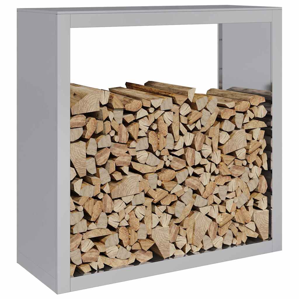 Ράφι Καυσόξυλων 100x40x100 εκ. Γαλβανιζέ Ατσάλι - Pakobazaar