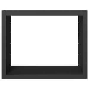 Ράφι Καυσόξυλων Μαύρο 100x40x80 εκ. Ατσάλινο - Pakobazaar