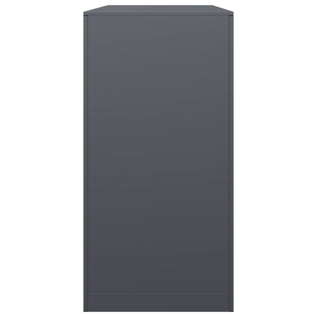 Ράφι Καυσόξυλων Ανθρακί 100x40x80 εκ. Ατσάλινο - Pakobazaar