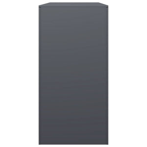 Ράφι Καυσόξυλων Ανθρακί 100x40x80 εκ. Ατσάλινο - Pakobazaar