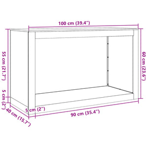 Ράφι Καυσόξυλων Μαύρο 100x40x60 εκ. Ατσάλινο - Pakobazaar