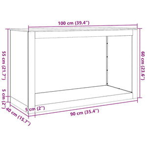 Ράφι για καυσόξυλα  100x40x60 cm Ατσάλι σκληρυθέν στον αέρα - Pakobazaar
