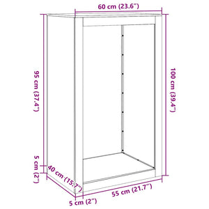 Ράφι Καυσόξυλων Πράσινη 60x40x100 εκ. Ατσάλινο