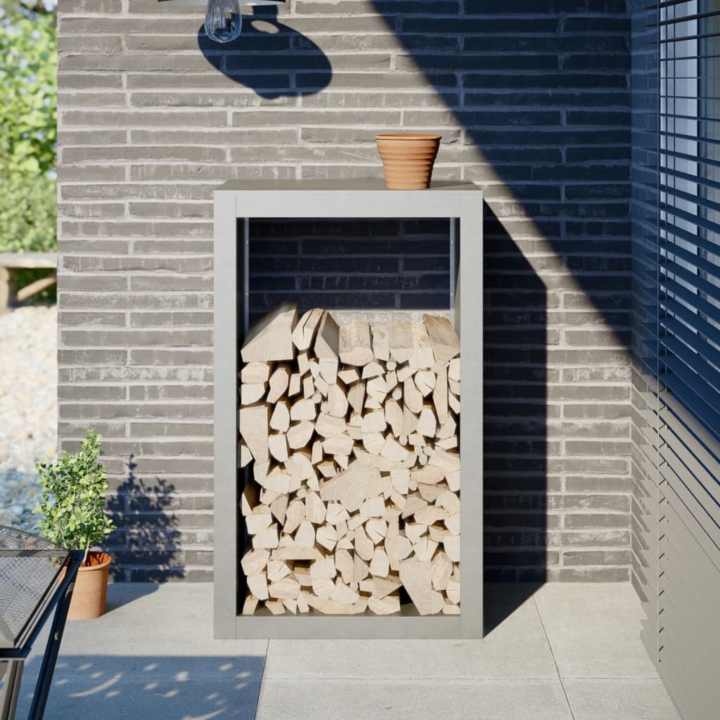 Ραφιέρα Καυσόξυλων 60x40x100 εκ. από Ανοξείδωτο ατσάλι - Pakobazaar