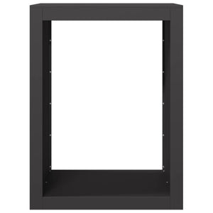 Ράφι Καυσόξυλων Μαύρο 60x40x80 εκ. Ατσάλινο - Pakobazaar