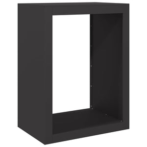 Ράφι Καυσόξυλων Μαύρο 60x40x80 εκ. Ατσάλινο - Pakobazaar