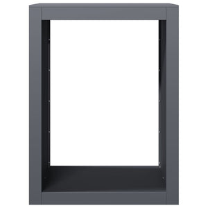 Ράφι Καυσόξυλων Ανθρακί 60x40x80 εκ. Ατσάλινο - Pakobazaar