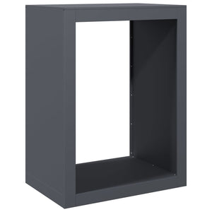 Ράφι Καυσόξυλων Ανθρακί 60x40x80 εκ. Ατσάλινο - Pakobazaar