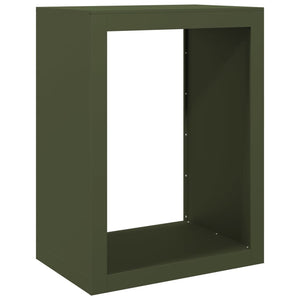 Ράφι Καυσόξυλων Πράσινη 60x40x80 εκ. Ατσάλινο