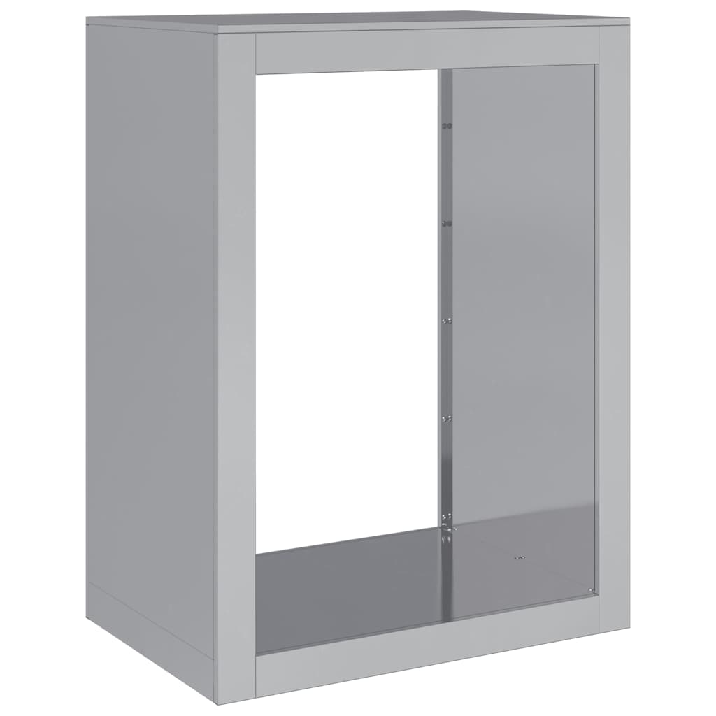 Ράφι Καυσόξυλων 60x40x80 εκ. Γαλβανιζέ Ατσάλι