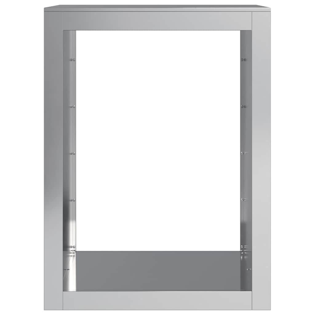 Ράφι Καυσόξυλων 60x40x80 εκ. Γαλβανιζέ Ατσάλι