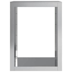 Ράφι Καυσόξυλων 60x40x80 εκ. Γαλβανιζέ Ατσάλι