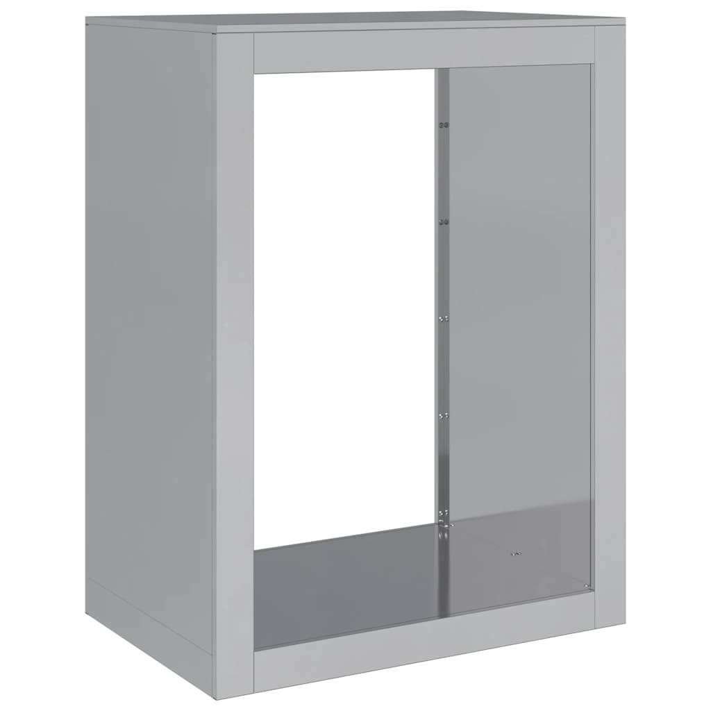 Ράφι Καυσόξυλων 60x40x80 εκ. Γαλβανιζέ Ατσάλι