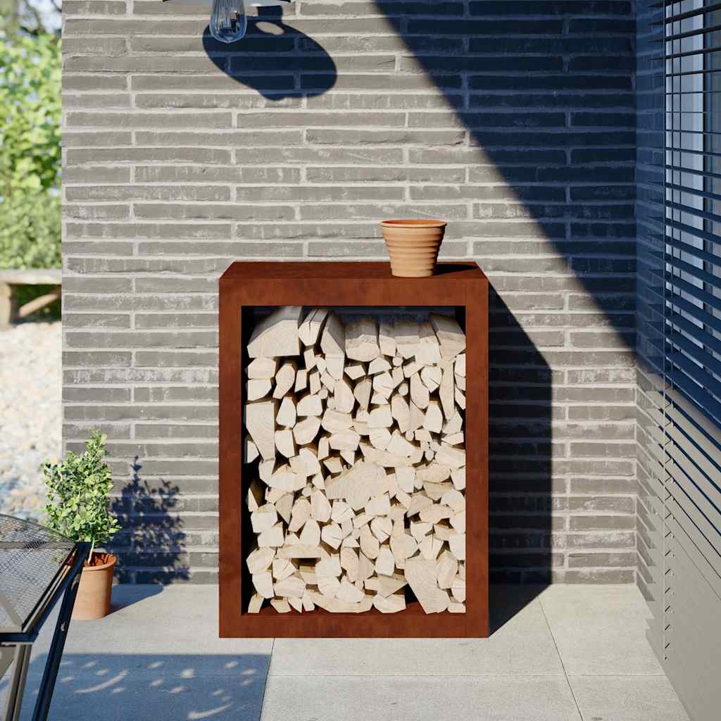 Ράφι για καυσόξυλα  60x40x80 cm Ατσάλι σκληρυθέν στον αέρα