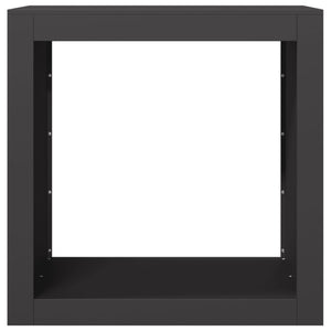 Ράφι Καυσόξυλων Μαύρο 60x40x60 εκ. Ατσάλινο - Pakobazaar