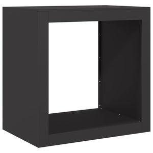 Ράφι Καυσόξυλων Μαύρο 60x40x60 εκ. Ατσάλινο - Pakobazaar