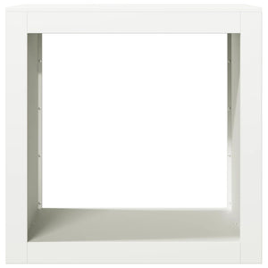 Ράφι Καυσόξυλων Λευκό 60x40x60 εκ. Ατσάλινο