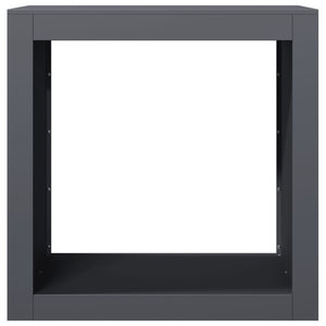 Ράφι Καυσόξυλων Ανθρακί 60x40x60 εκ. Ατσάλινο