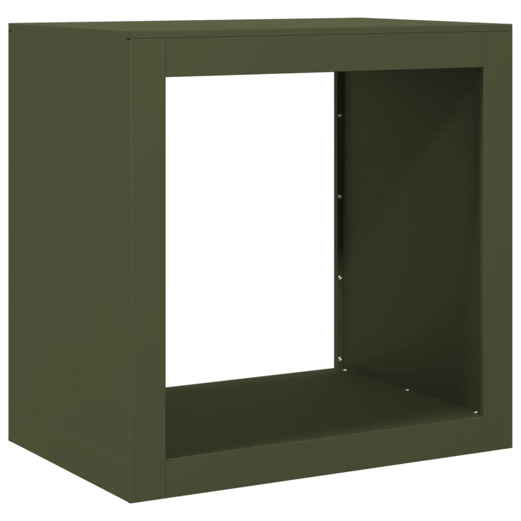 Ράφι Καυσόξυλων Πράσινη 60x40x60 εκ. Ατσάλινο