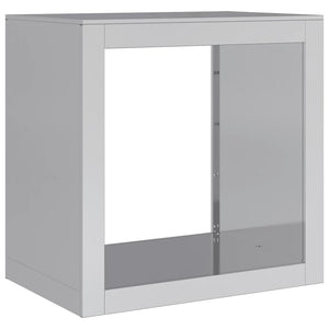 Ράφι Καυσόξυλων 60x40x60 εκ. Γαλβανιζέ Ατσάλι