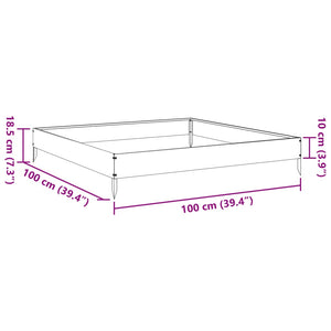 Ζαρντινιέρα Υπερυψωμένη Λευκό 100x100x18,5 εκ. Ατσάλι