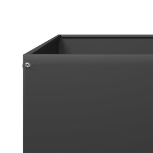 Ζαρντινιέρα Υπερυψωμένη Μαύρο 100x100x41 εκ. Ατσάλι