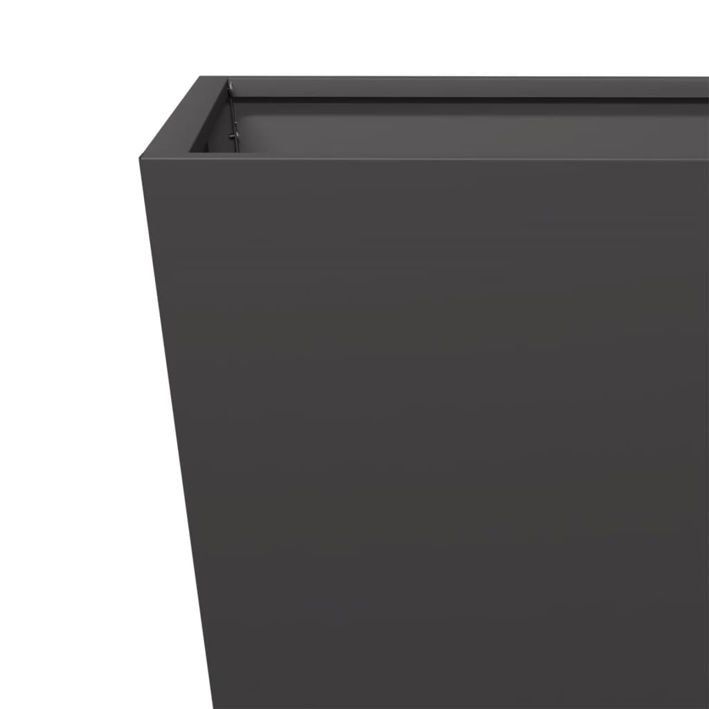 Ζαρντινιέρα Μαύρη 30x30x30 εκ. από Ατσάλι