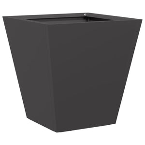 Ζαρντινιέρες Κήπου 2 τεμ. Μαύρο 30x30x30 εκ. από Ατσάλι