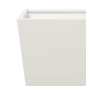 Ζαρντινιέρα Κήπου Λευκή 30x30x30 εκ. από Ατσάλι