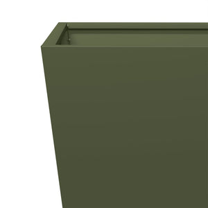 Ζαρντινιέρες Κήπου 2 τεμ. Λαδί 30x30x30 εκ. από Ατσάλι