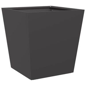 Ζαρντινιέρες Κήπου 2 τεμ. Μαύρο 40x40x40 εκ. από Ατσάλι - Pakobazaar