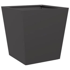 Ζαρντινιέρες Κήπου 2 τεμ. Μαύρο 40x40x40 εκ. από Ατσάλι - Pakobazaar