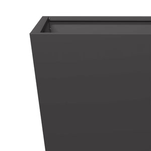 Ζαρντινιέρες Κήπου 2 τεμ. Μαύρο 40x40x40 εκ. από Ατσάλι - Pakobazaar