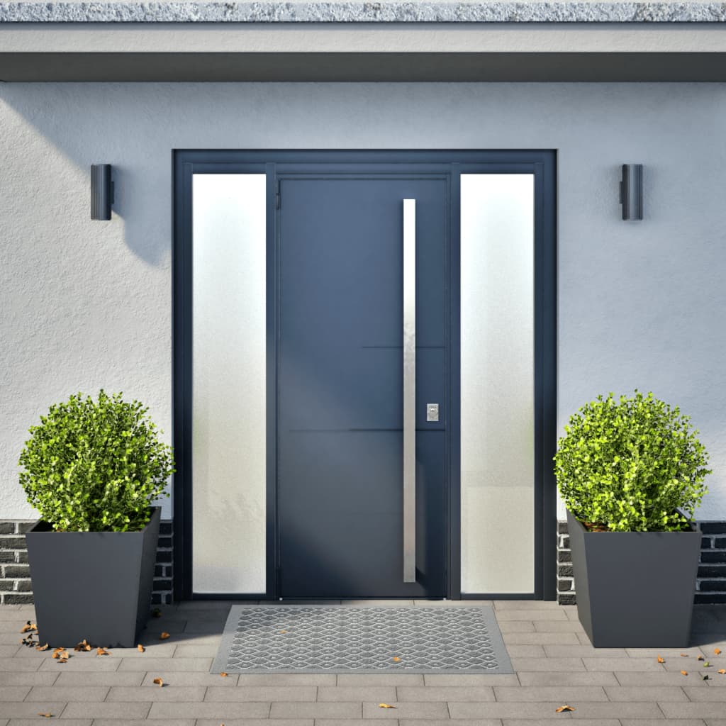 Ζαρντινιέρες Κήπου 2 τεμ. Ανθρακί 50x50x50 εκ. από Ατσάλι - Pakobazaar