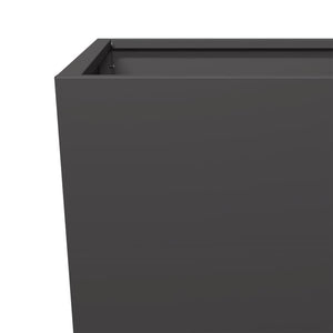 Ζαρντινιέρα Κήπου Μαύρη 35x35x75 εκ. από Ατσάλι