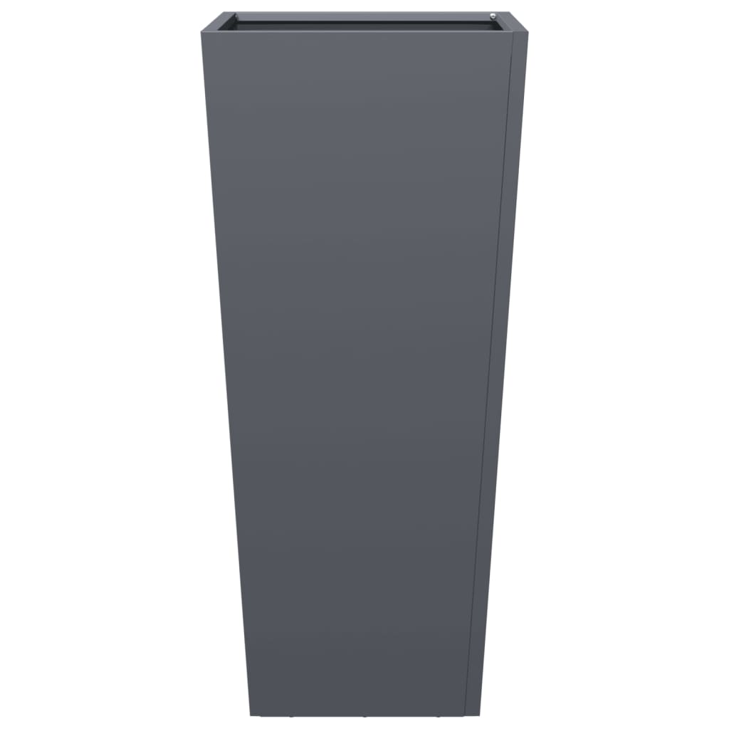 Ζαρντινιέρα Κήπου Ανθρακί 35x35x75 εκ από Ατσάλι