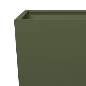 Ζαρντινιέρα Κήπου Λαδί 35x35x75 εκ. από Ατσάλι